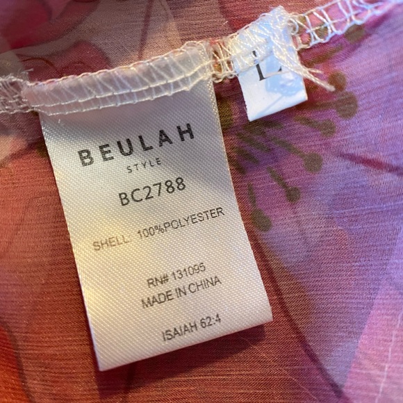 Beulah sheer blouse, beautiful floral print - Picture 4 of 4